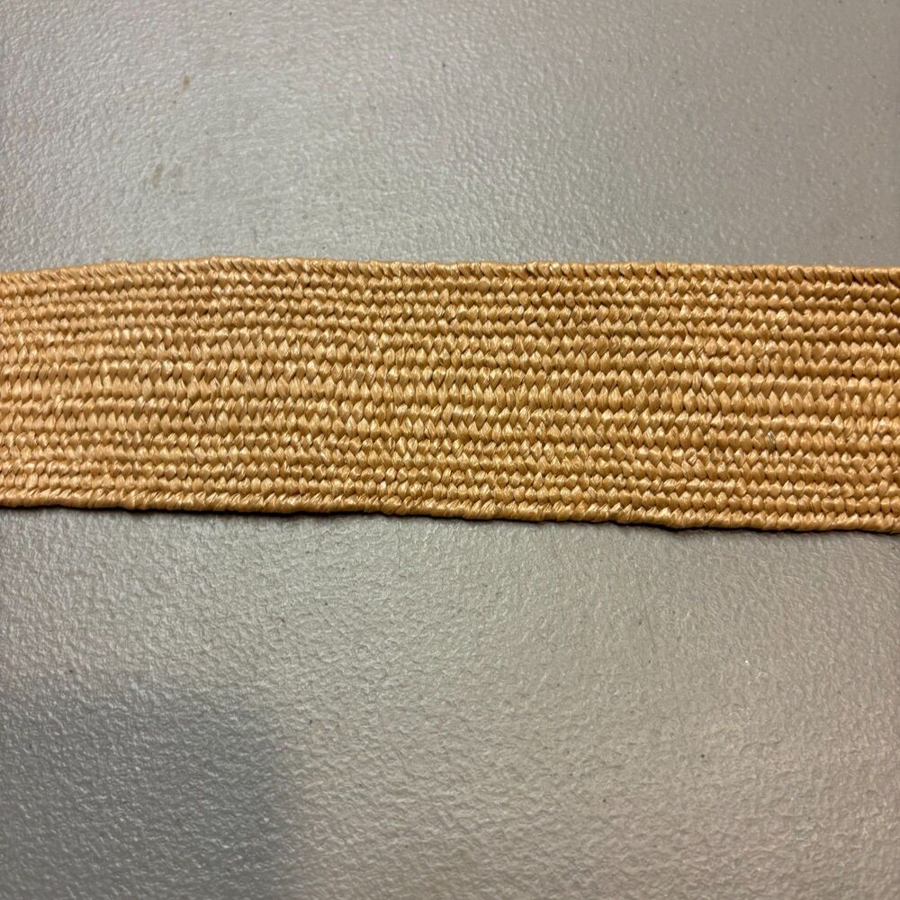 Beige Woven Straw Belt with Tortoiseshell Buckle - Picture 6 of 9